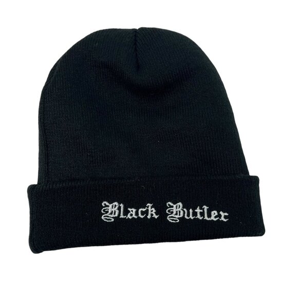 Black Butler Knit Beanie Hat Ski Skull Cap Logo Magna Anime Kuroshitsuji Japan - Picture 2 of 4